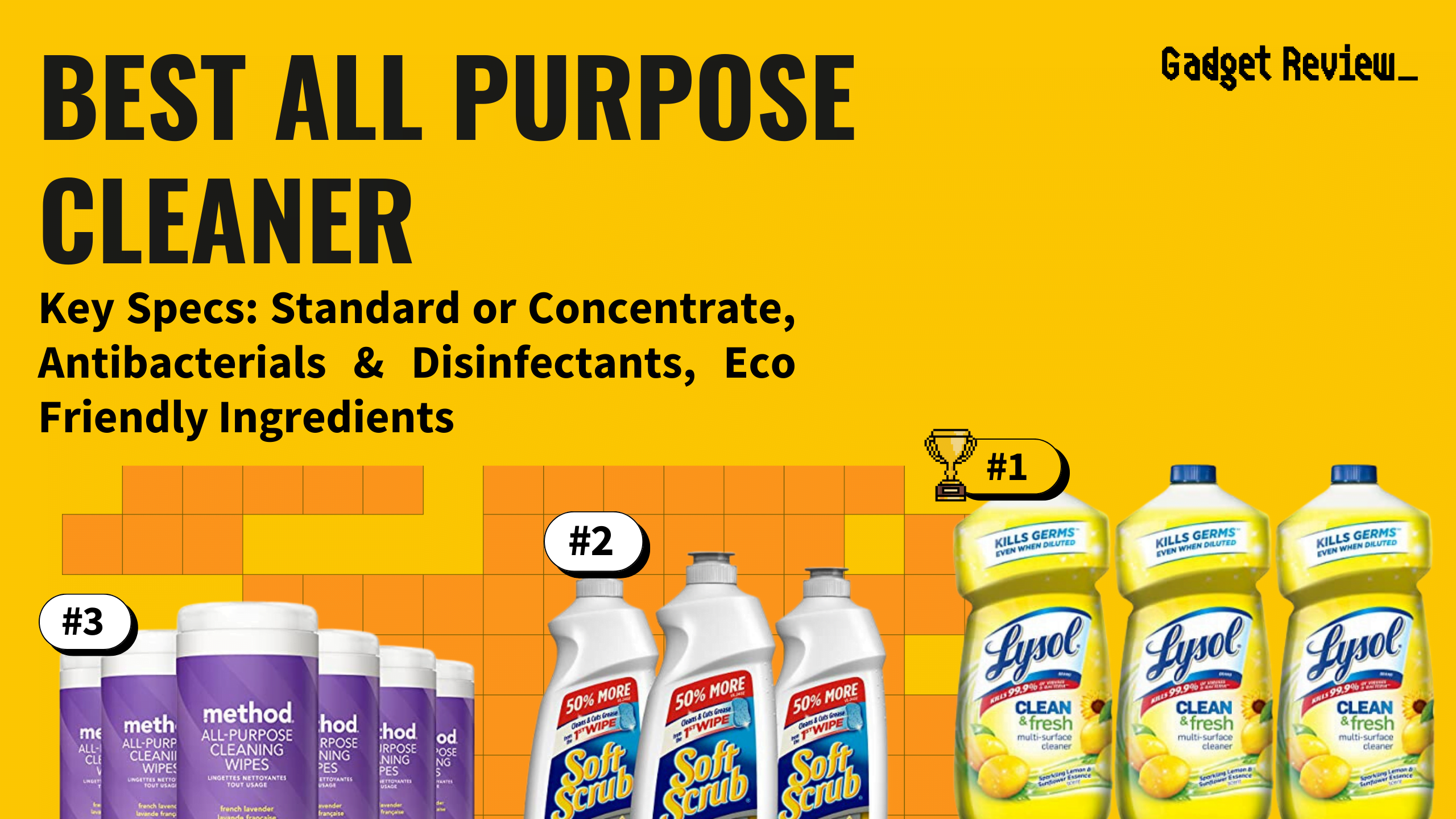 best all purpose cleaner featured image that shows the top three best kitchen product models