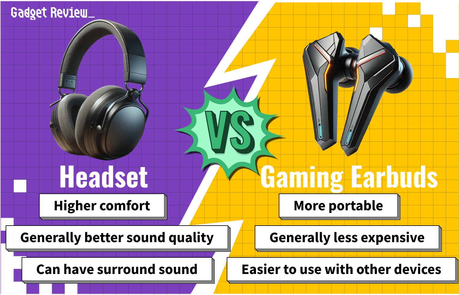 Headset vs Gaming Earbuds