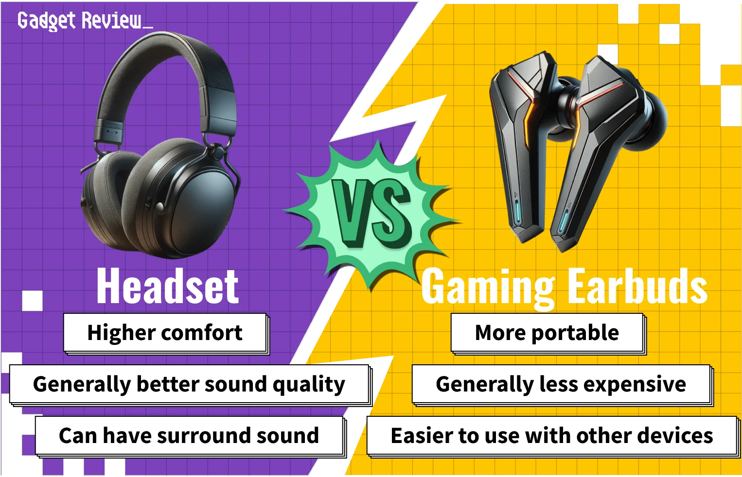 Headset vs Gaming Earbuds