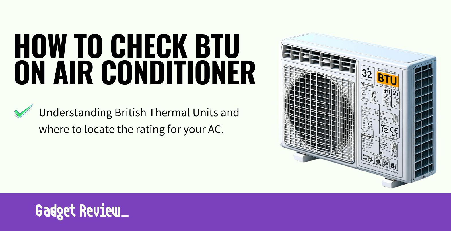 How to Check the BTU on an Air Conditioner