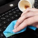 how to clean sticky keyboard