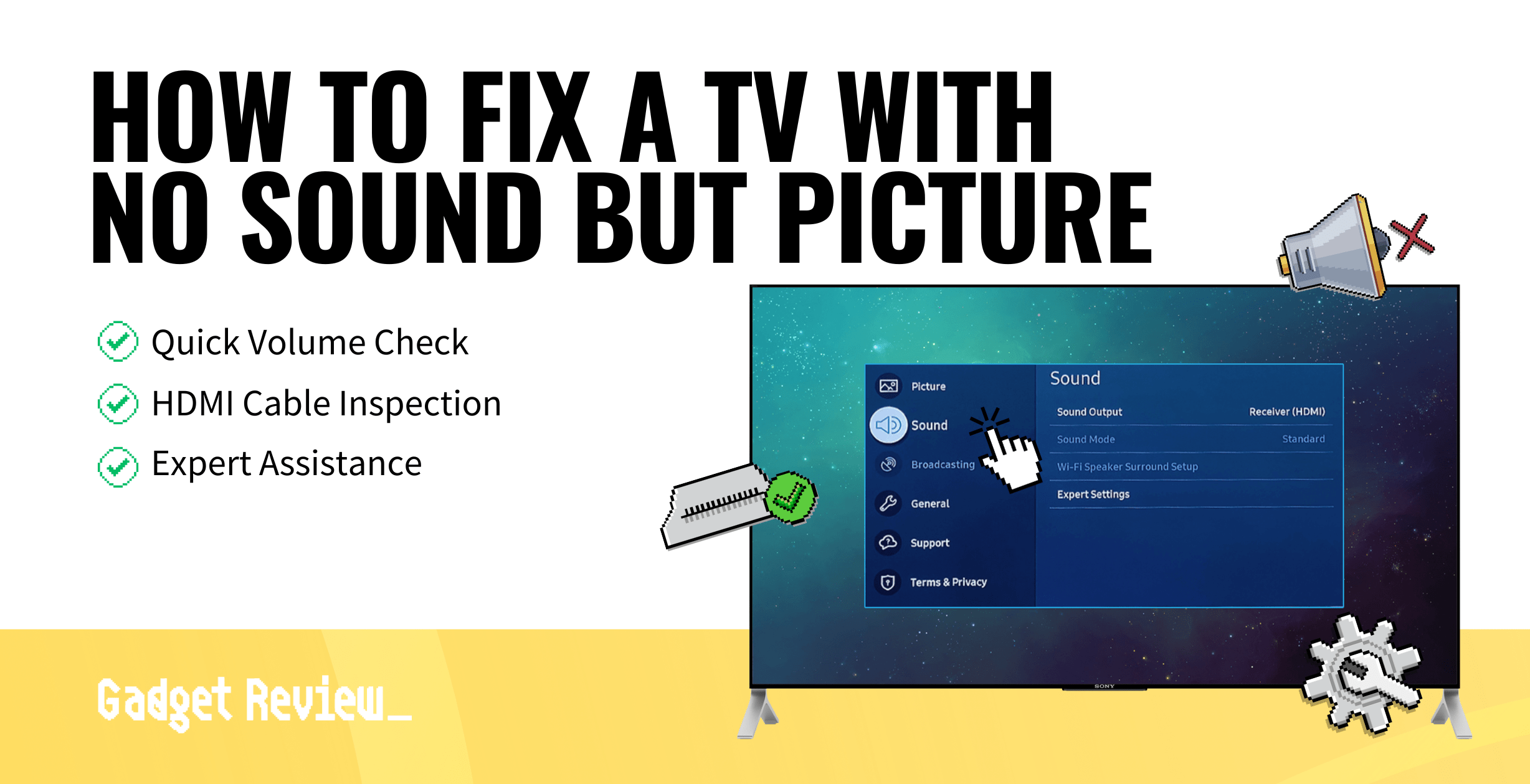 how to fix a tv with no sound but picture guide