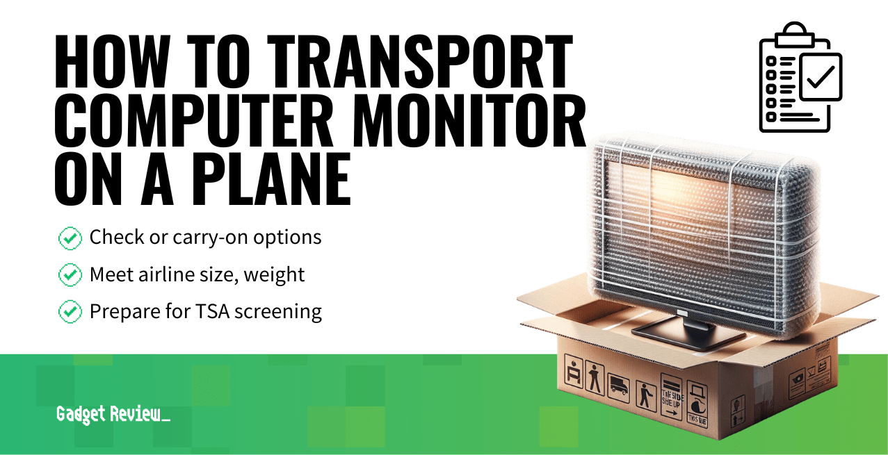 how to transport computer monitor airplane guide