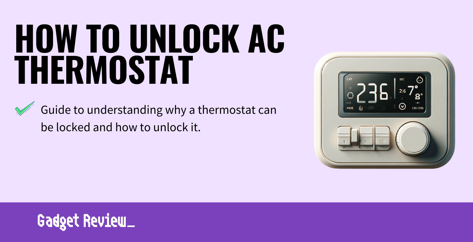 how to unlock ac thermostat guide