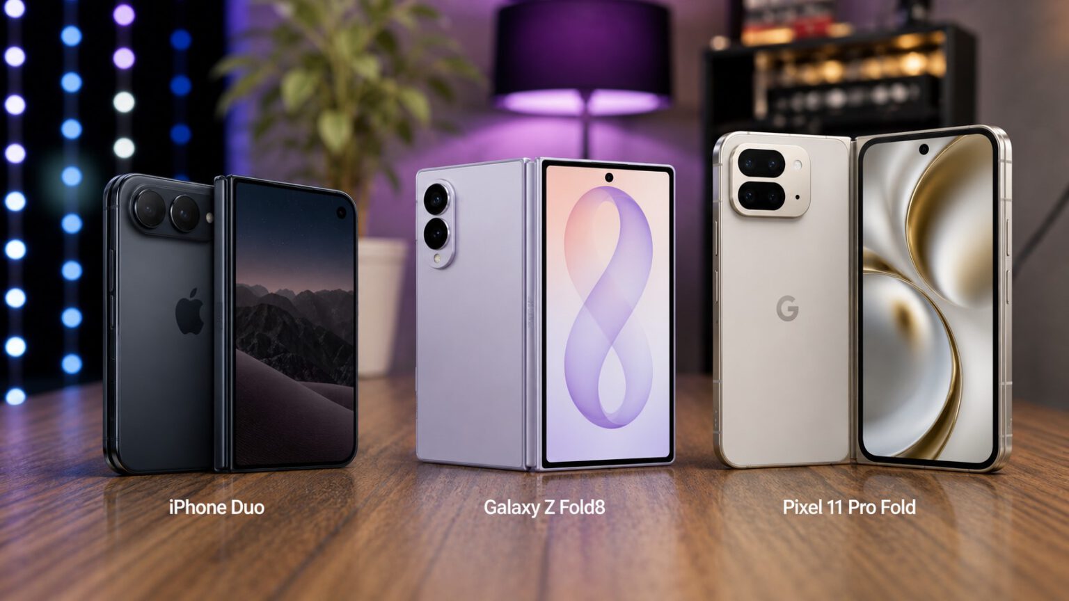 iPhone Duo vs. Galaxy Z Fold8 vs. Pixel 11 Pro Fold: Size and Design ...