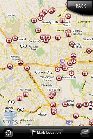 iRadar iPhone app Map