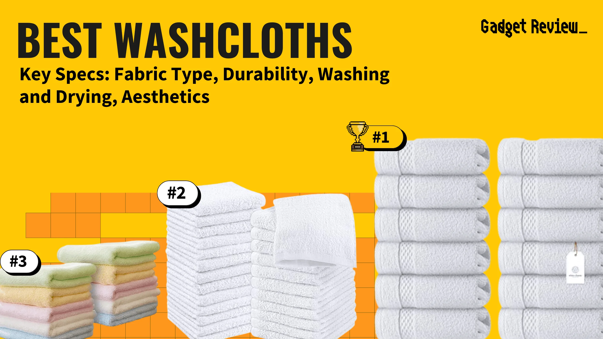 best washcloth featured image that shows the top three best bathroom essential models