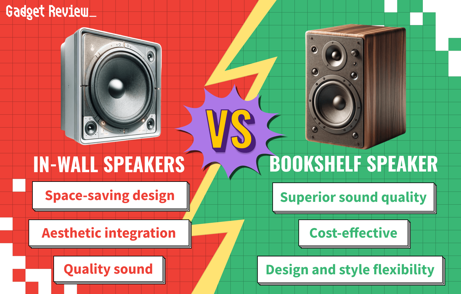 in wall vs bookshelf speakers guide