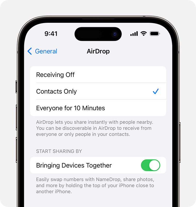 iphone AirDrop