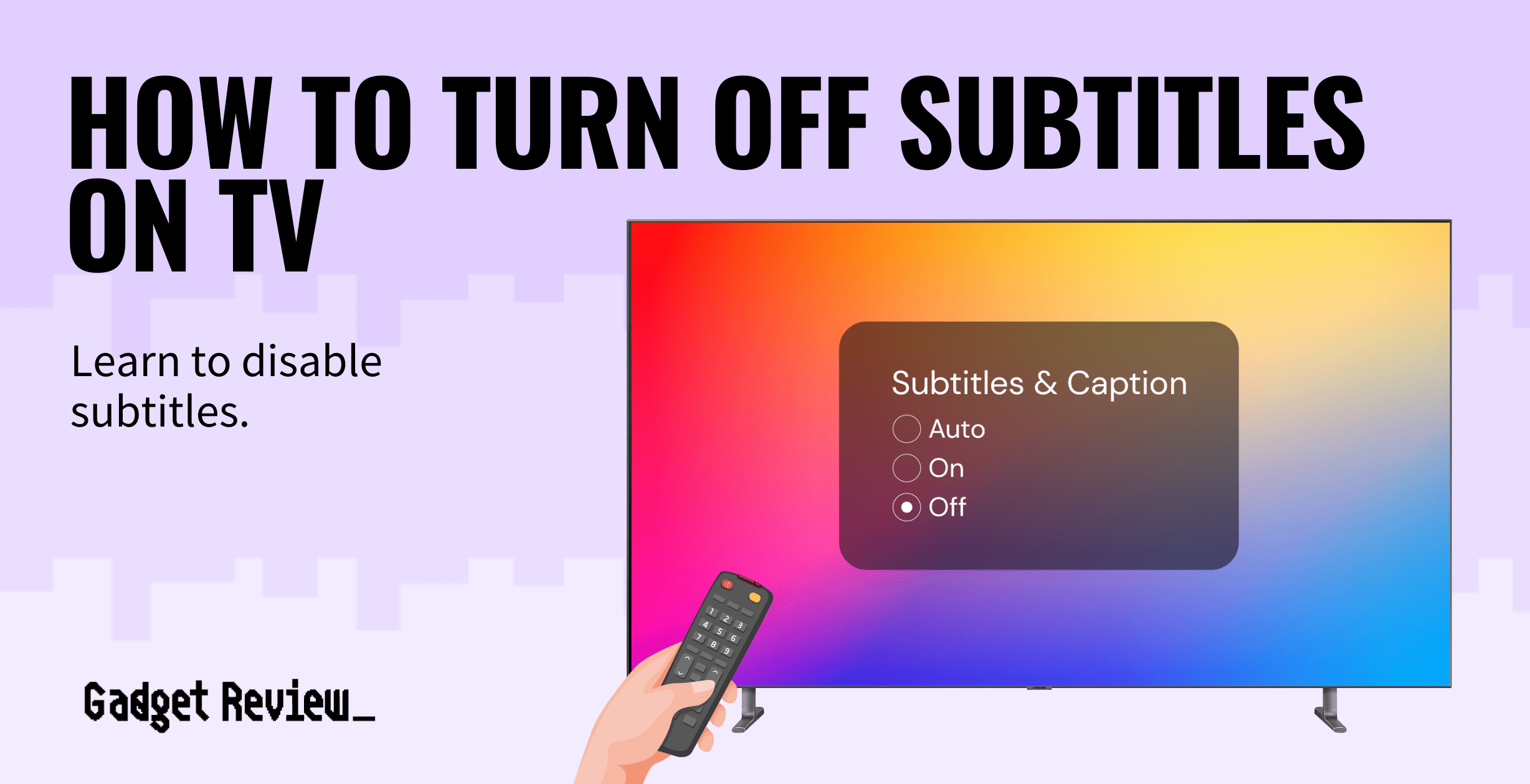 how to turn off subtitles on tv guide