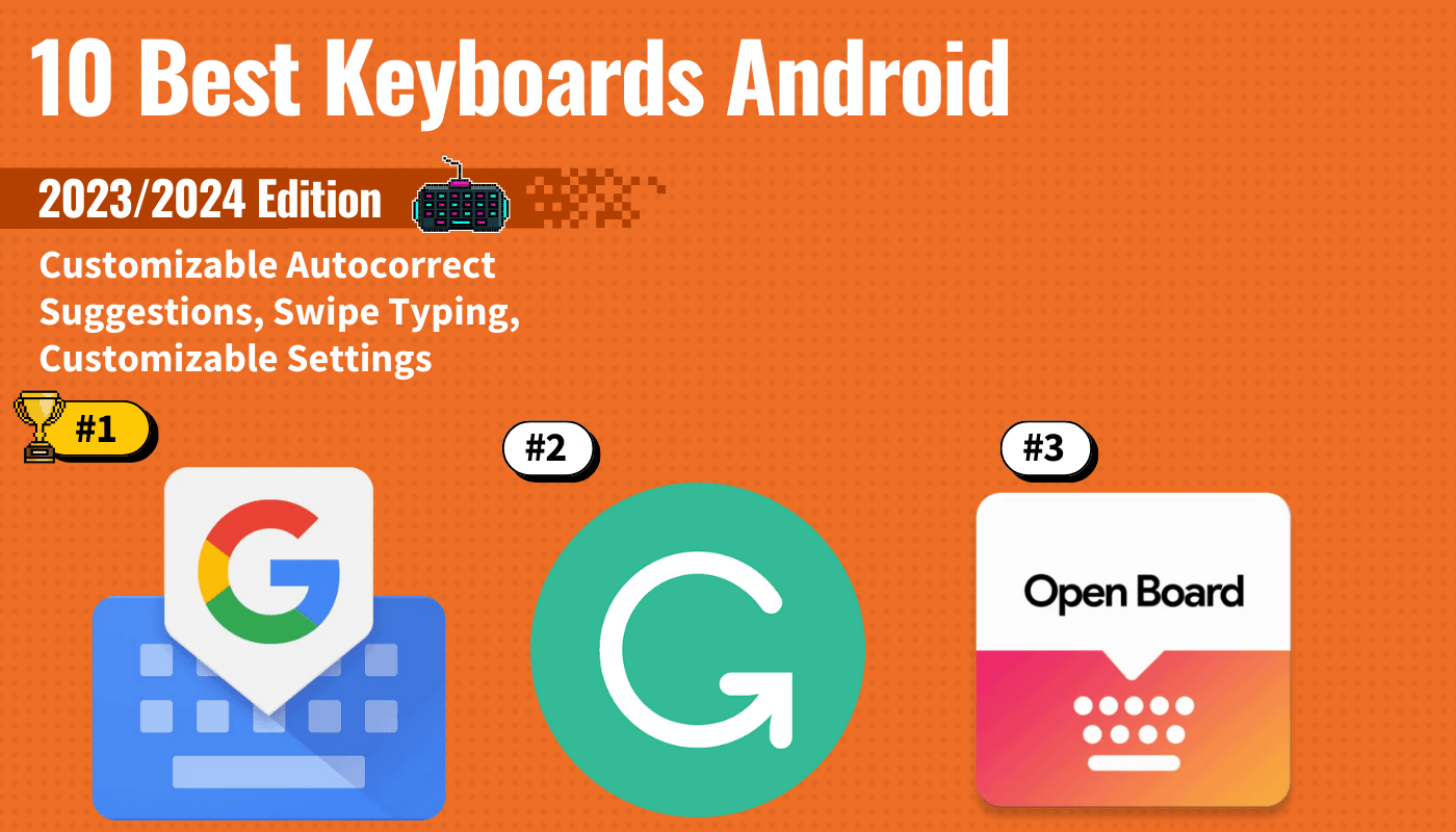 best keyboards android featured image that shows the top three best keyboard models