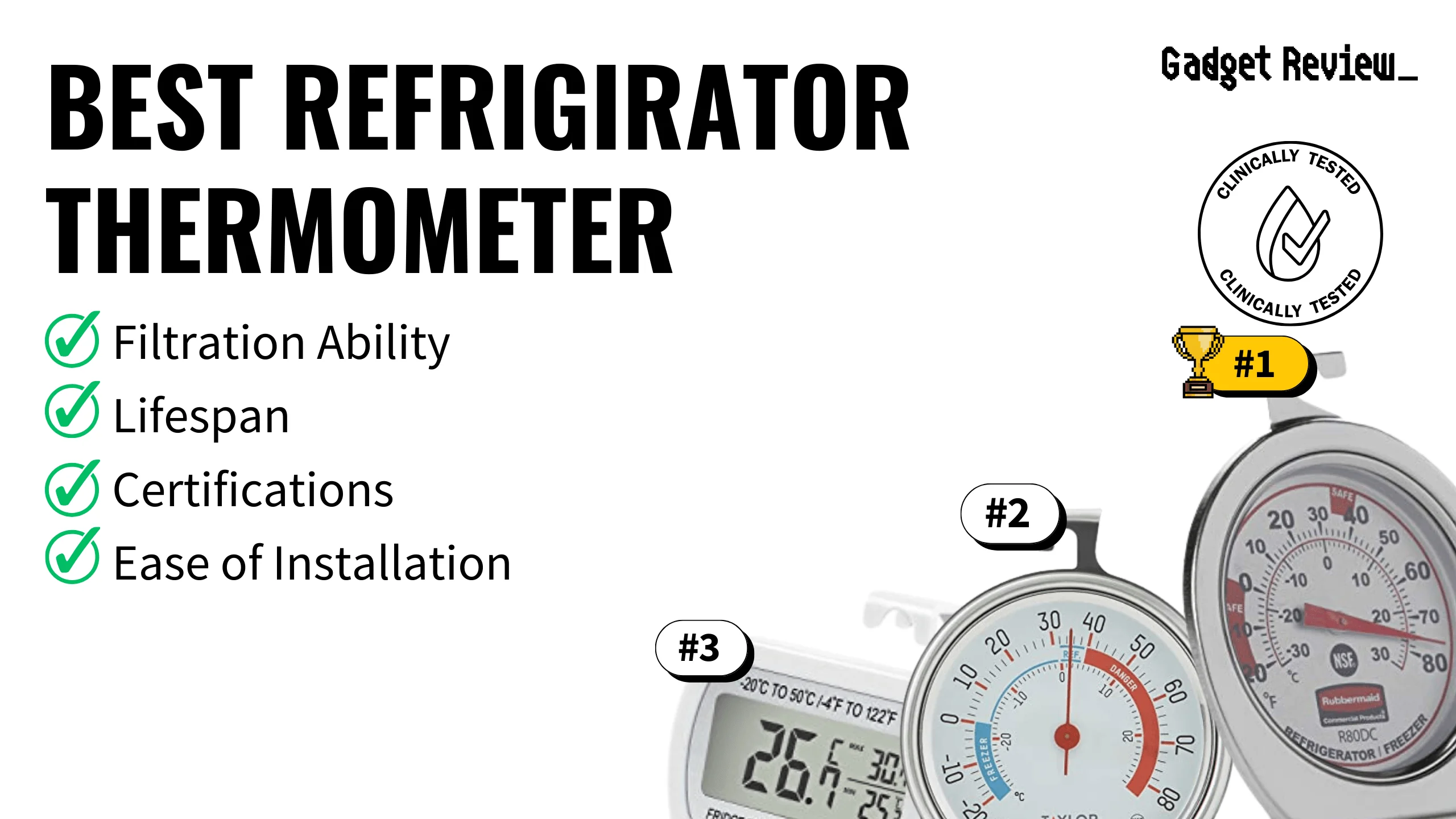JSDOIN Freezer Refrigerator Refrigerator Thermometers Large Dial Thermometer  2 P