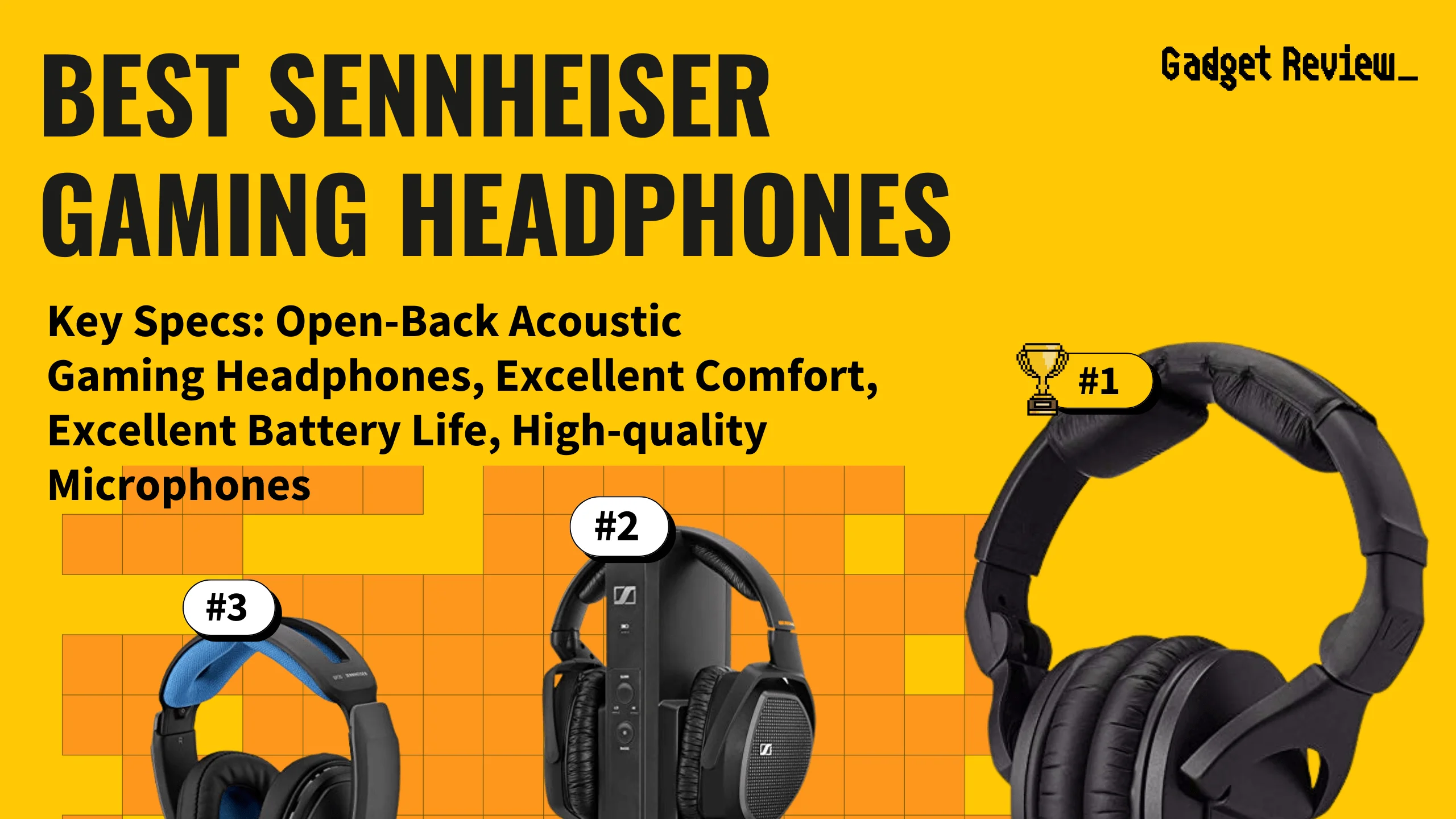 best sennheiser gaming headphones featured image that shows the top three best gaming headset models