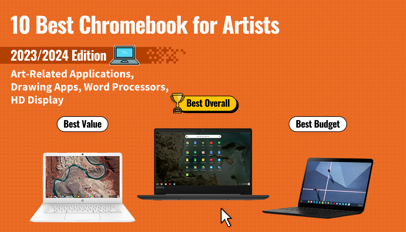best chromebook artists featured image that shows the top three best chromebook models