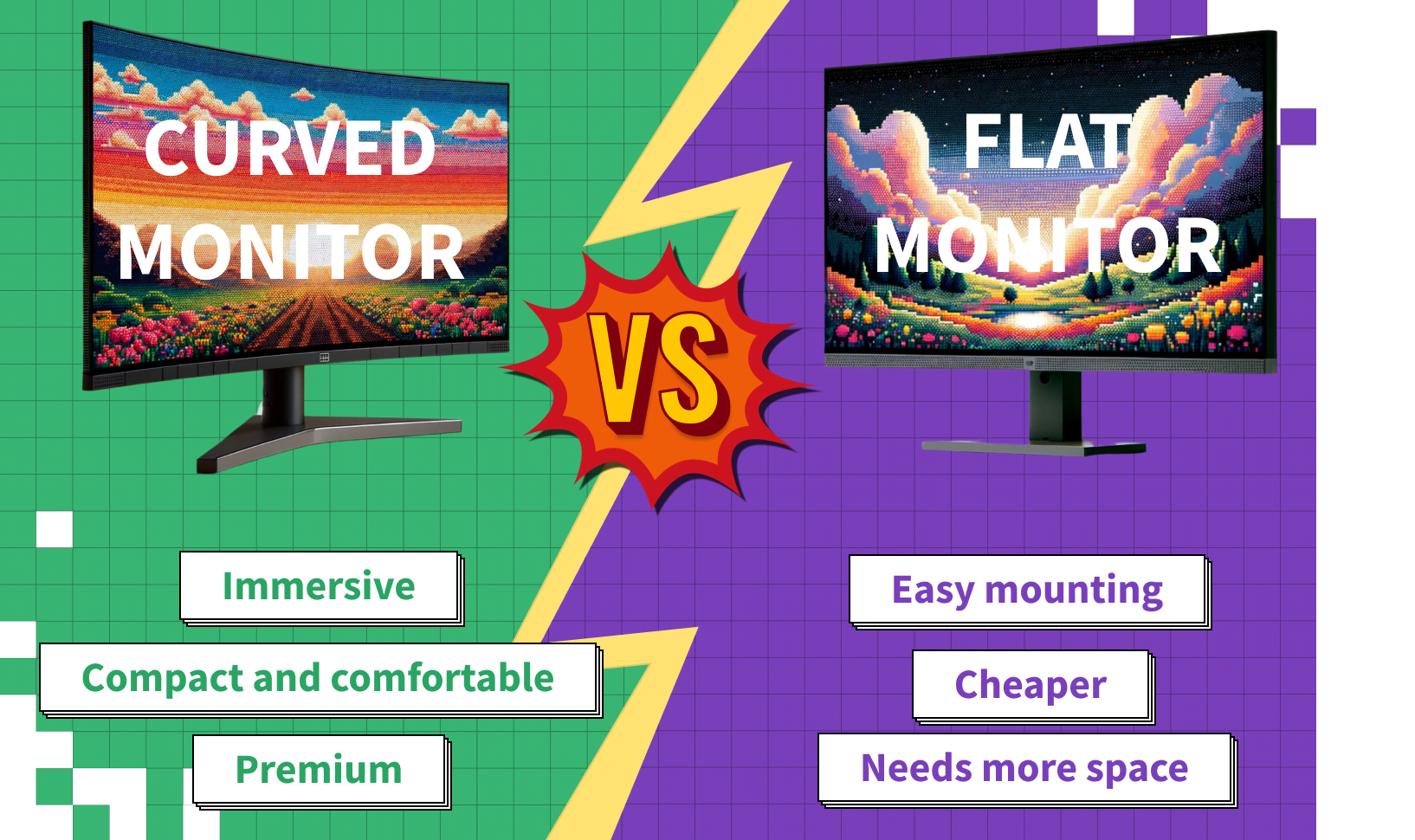 Curved Monitor vs Flat