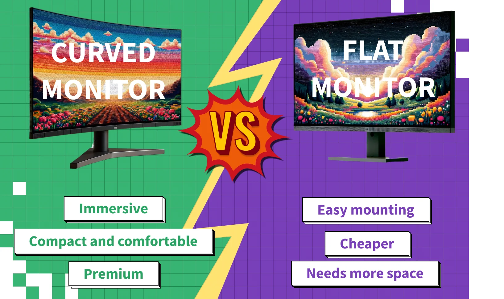 Curved Monitor vs Flat