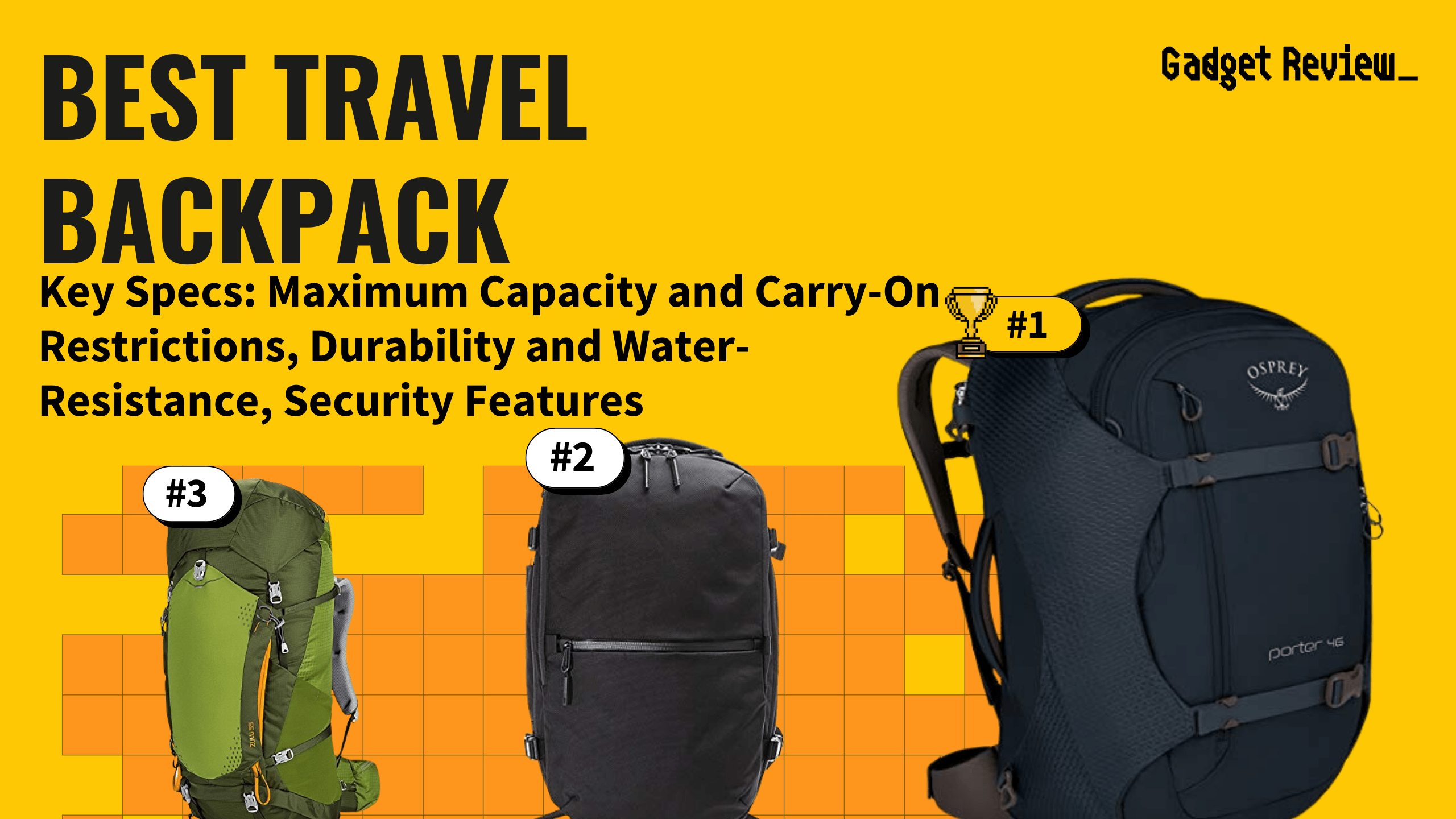 best travel backpack featured image that shows the top three best bag models