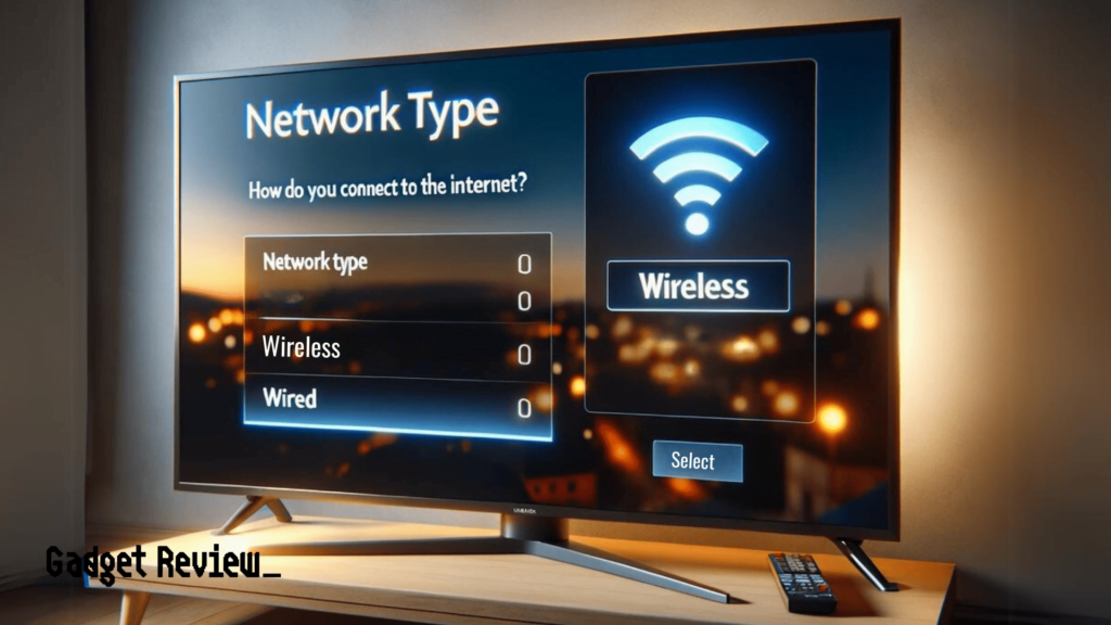 network menu on the tv
