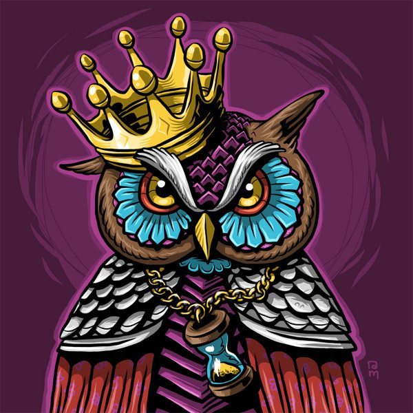 adobe illustrator owl king