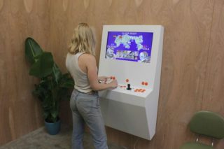 The Polycade mounted on the wall