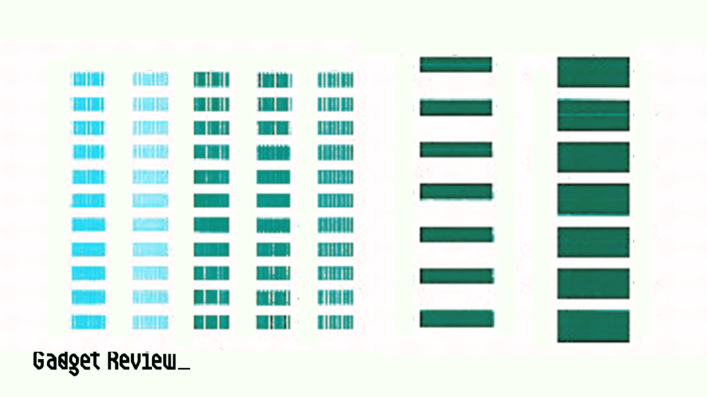 Example of a printer alignment sheet.