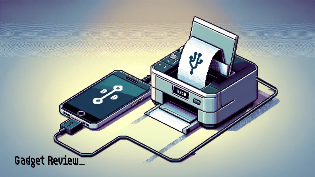 Printing with USB connected phone.