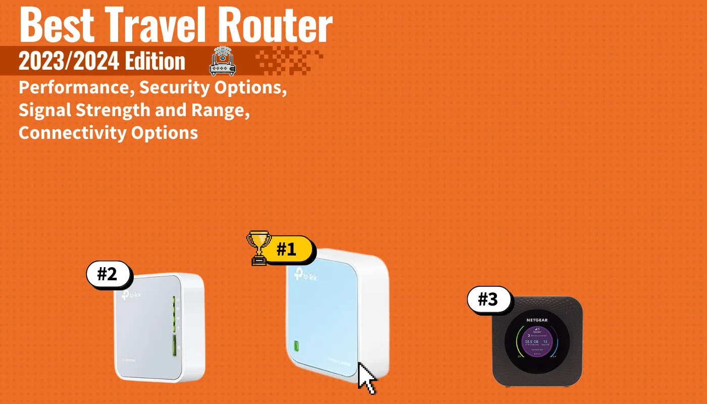 best travel routers featured image that shows the top three best router models