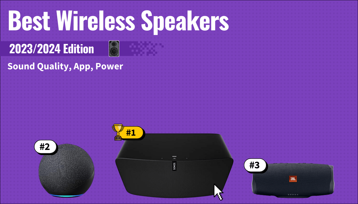 best wireless speakers featured image that shows the top three best speaker models