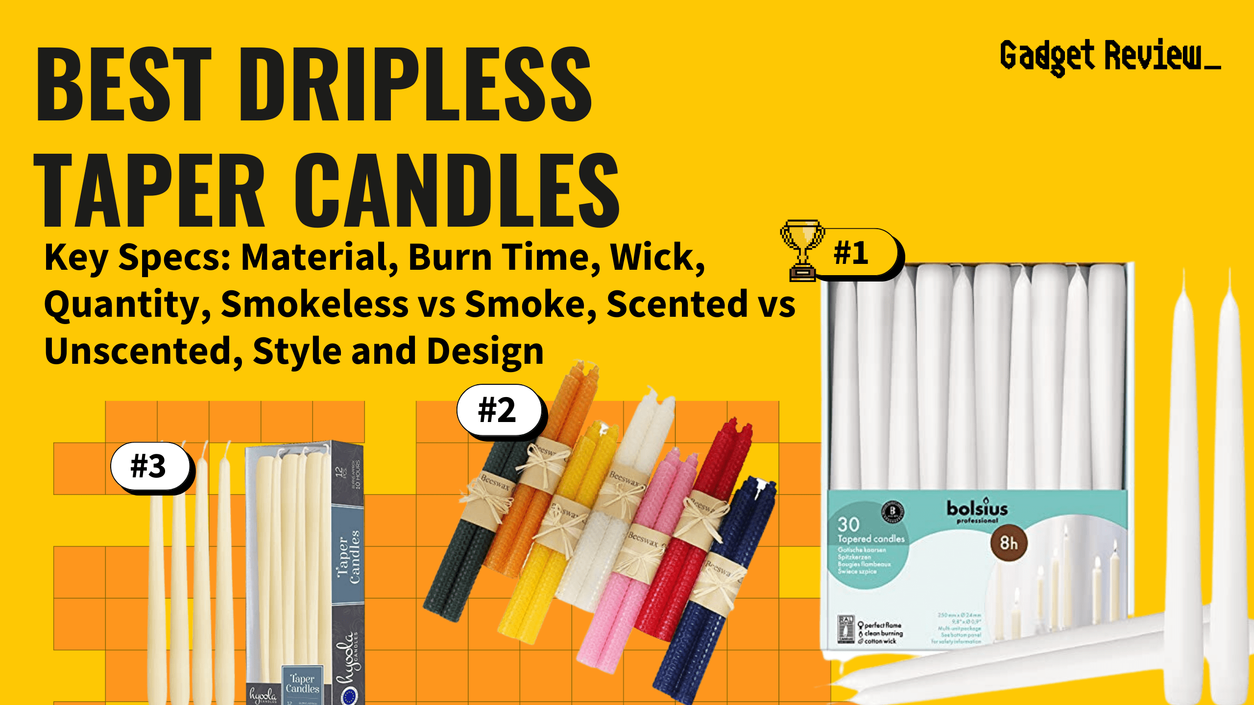best dripless taper candles featured image that shows the top three best home appliance models