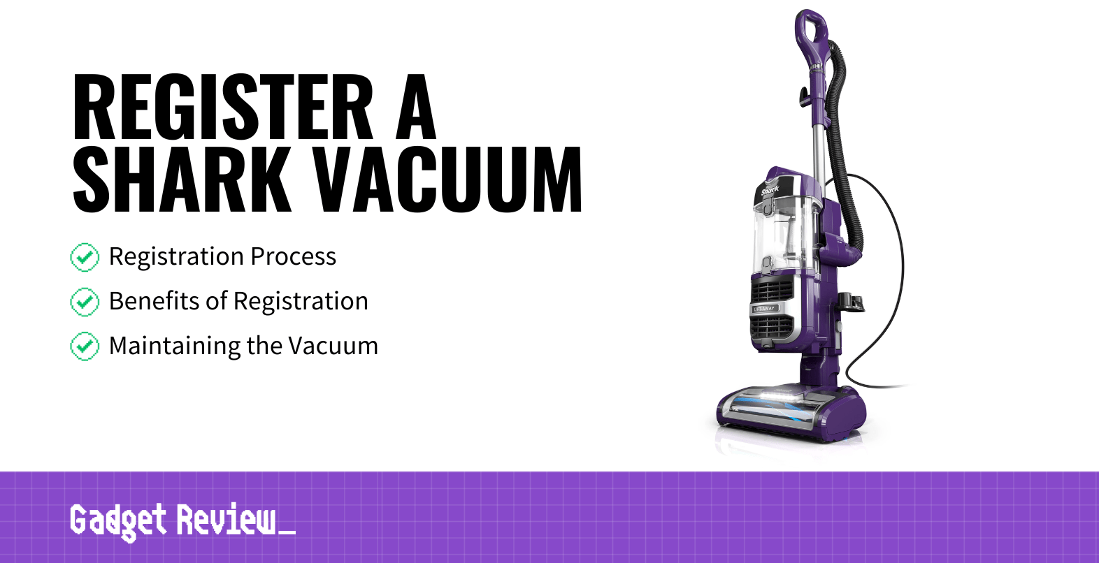 How to Register a Shark Vacuum