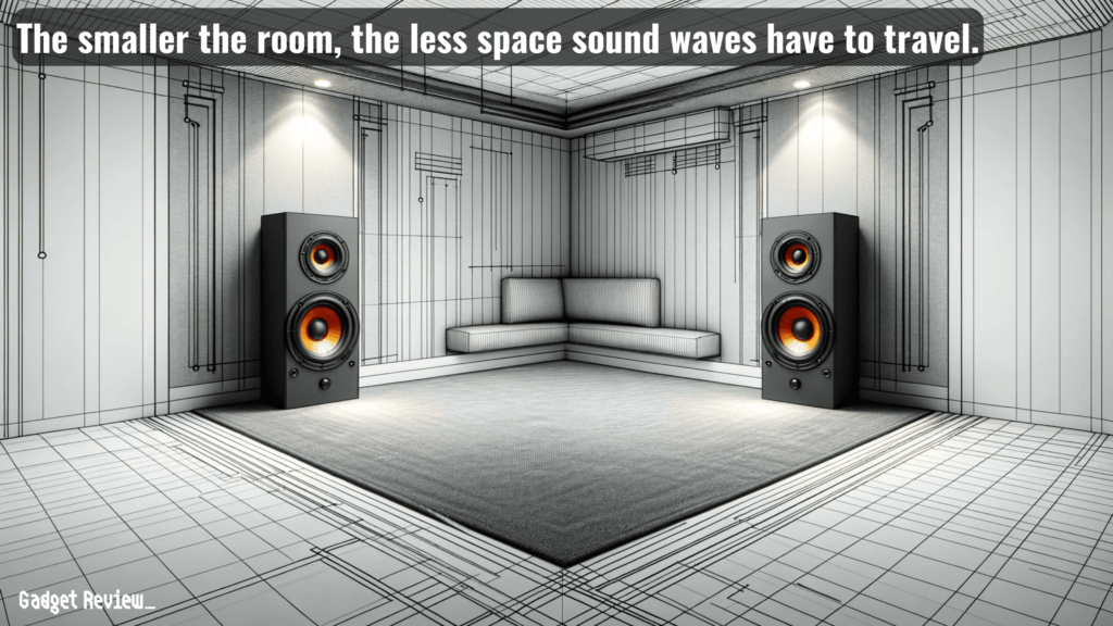room containing speakers