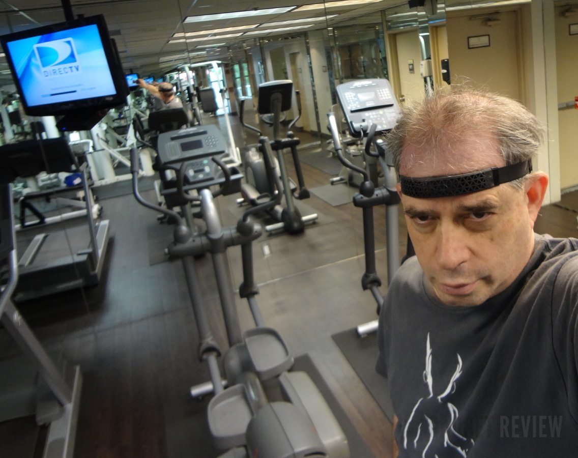 spree Fitness Monitor Marshal wearing spree headband after exercising