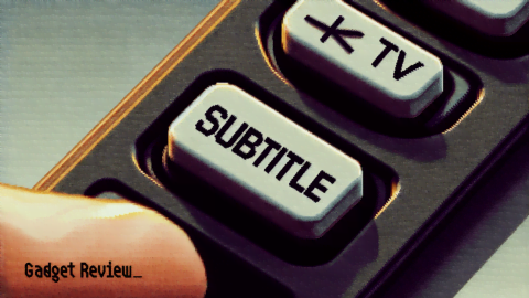 Subtitle button on a remote.