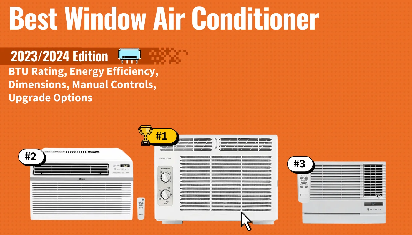 best window air conditioner featured image that shows the top three best air conditioner models