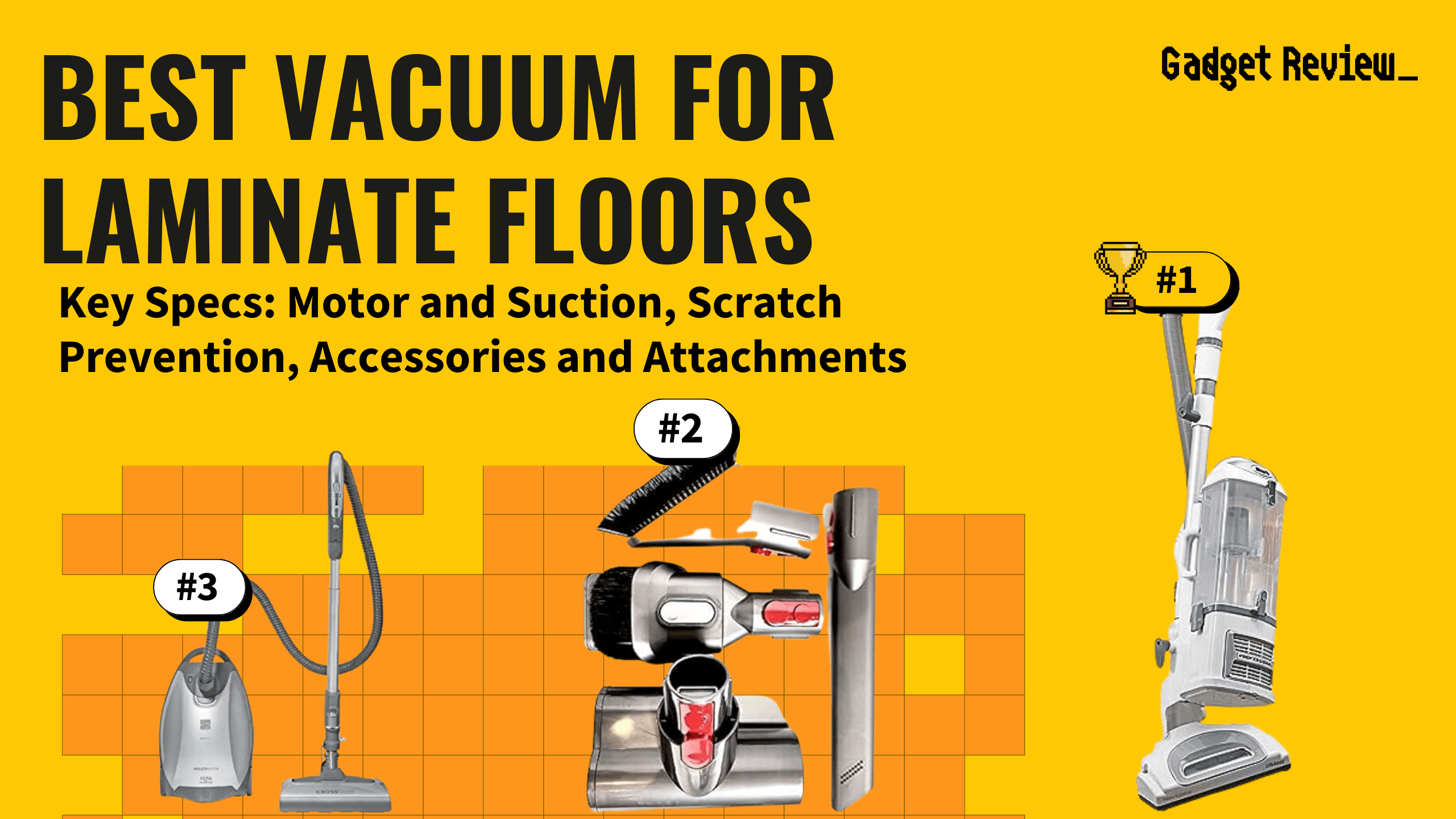 best vacuums laminate floors featured image that shows the top three best vacuum cleaner models