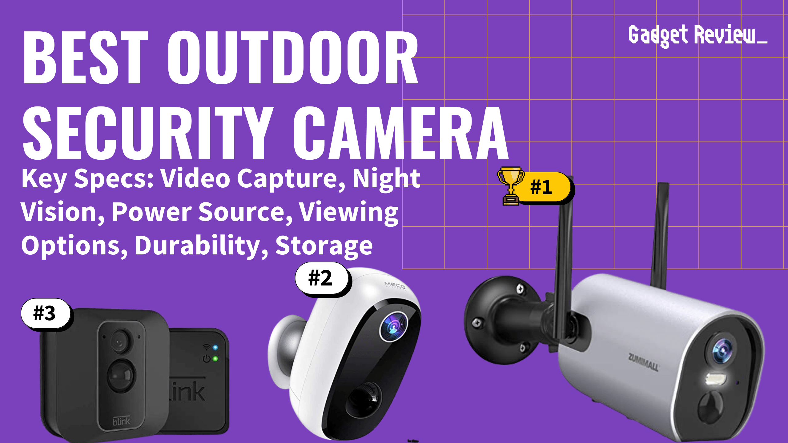 best outdoor security cameras featured image that shows the top three best home security system models