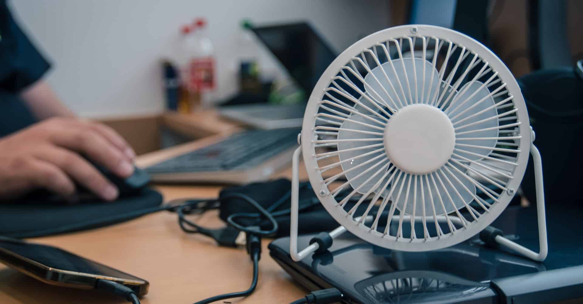 Bronze Funme 5 Inch USB Desk Fan Mini USB Tilting Desktop Cooling Fan with Metal Shell and Aluminium Blades ideal for PC Laptop Notebook All USB Device 