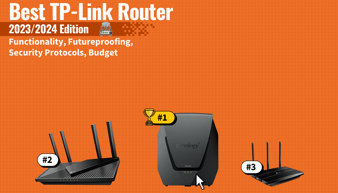best tp link router featured image that shows the top three best router models