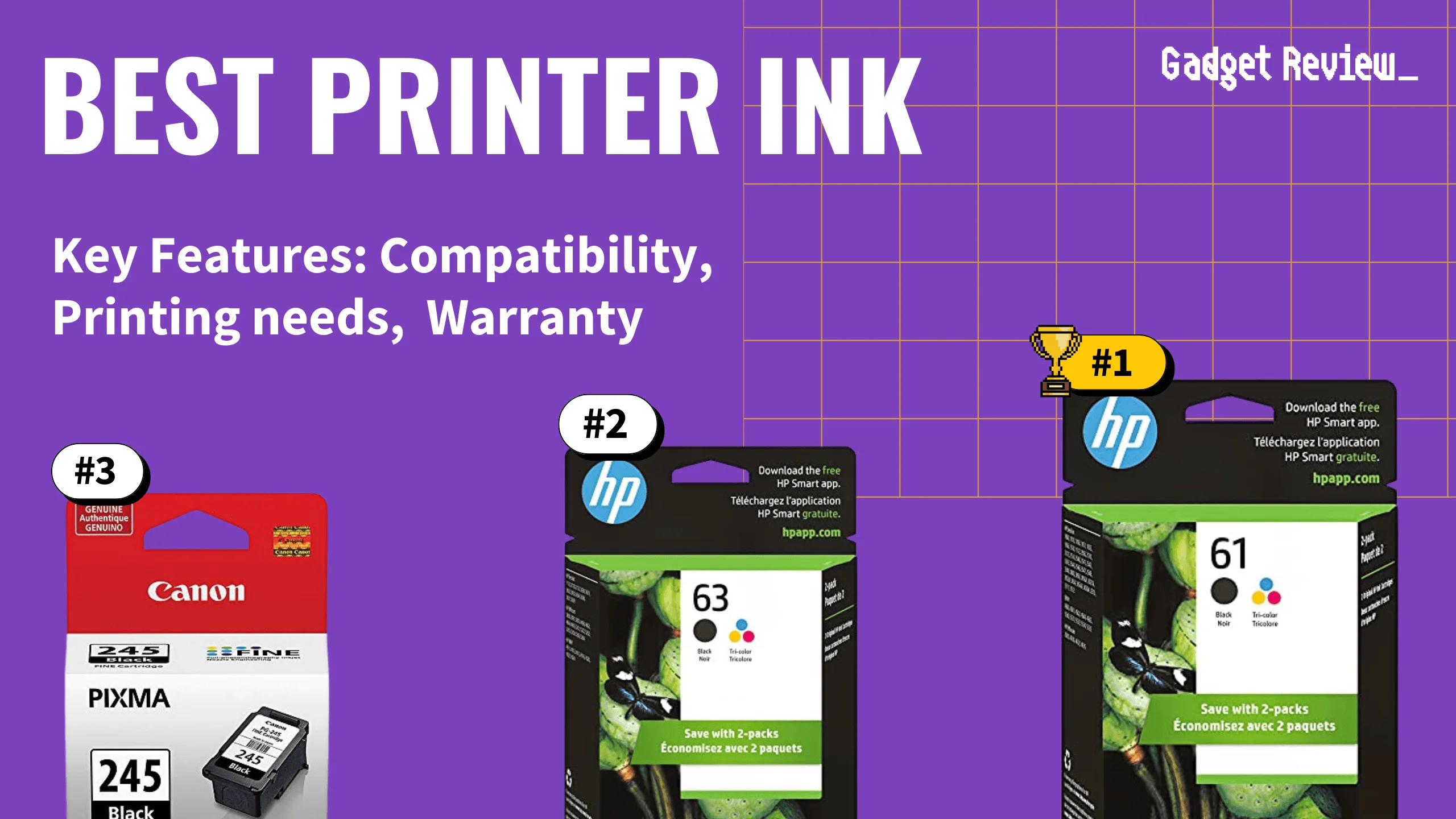 best printer ink featured image that shows the top three best printer models