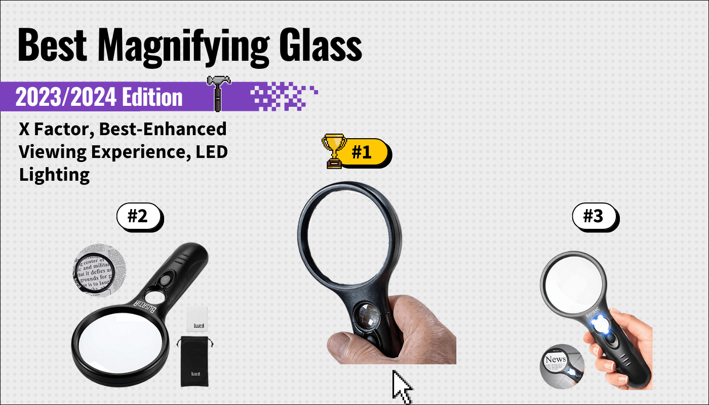 best magnifying glass featured image that shows the top three best tool models