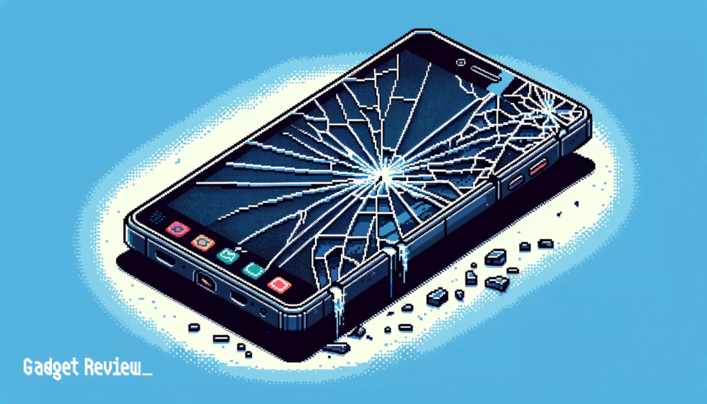 phone with a broken screen