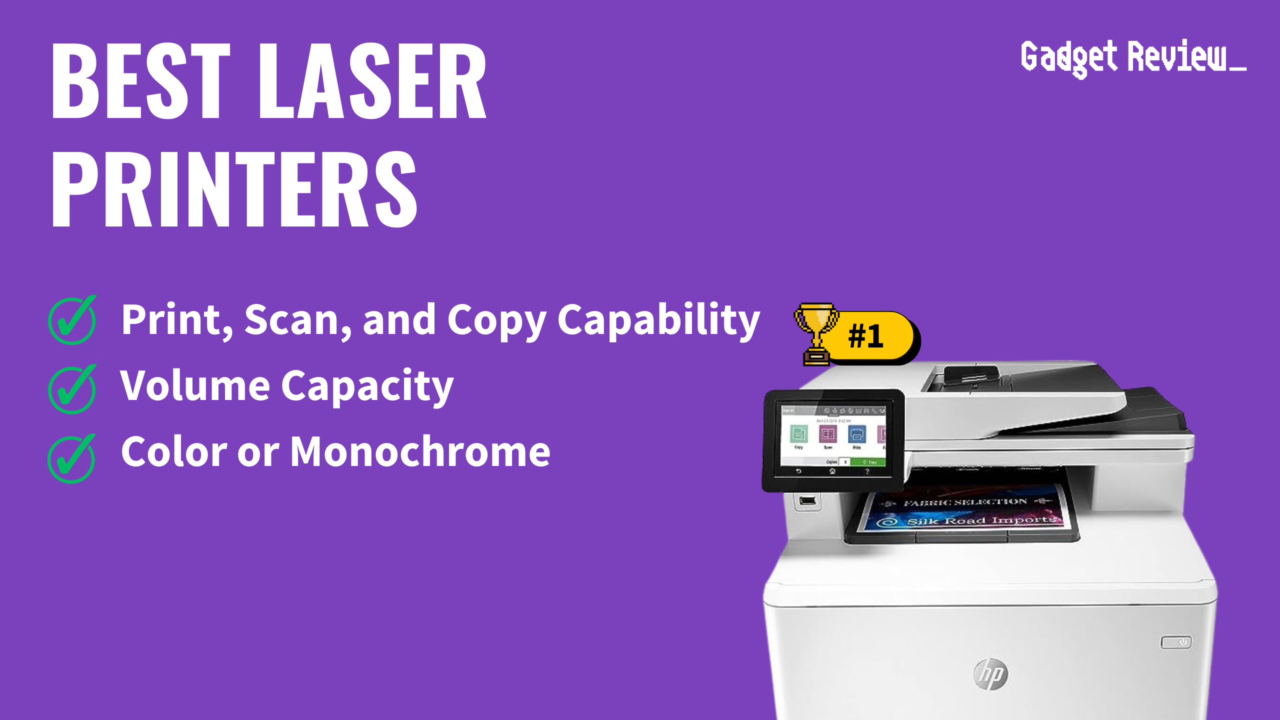 best laser printers featured image that shows the top three best printer models
