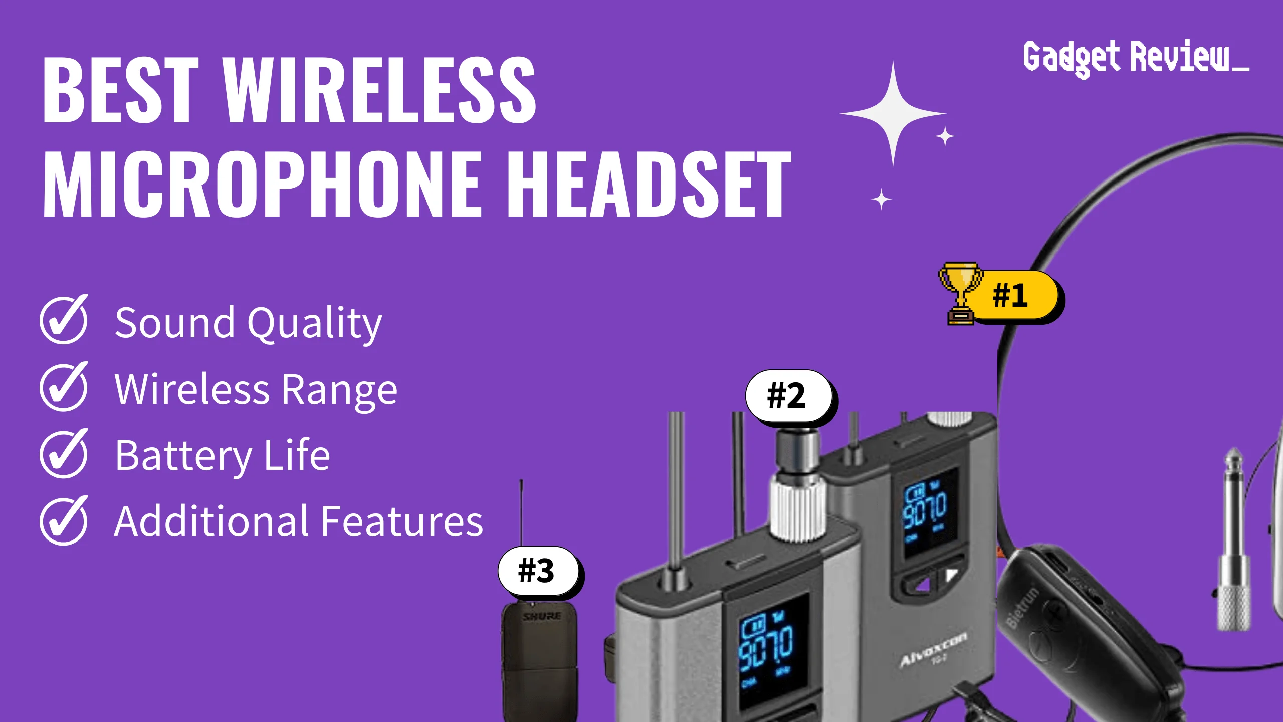 best wireless microphone headset featured image that shows the top three best gaming headset models