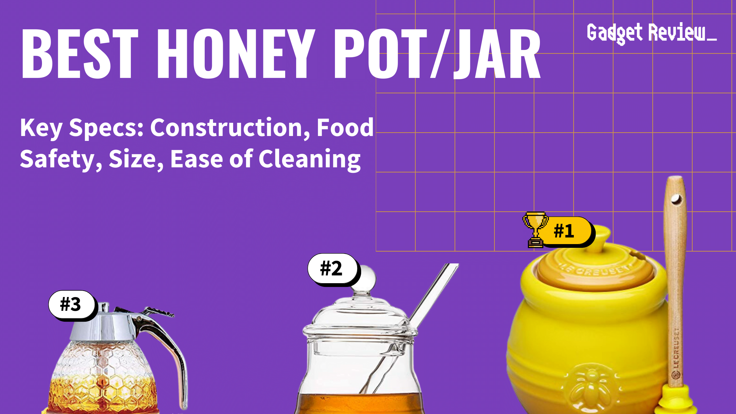 best honey pot jar featured image that shows the top three best kitchen product models