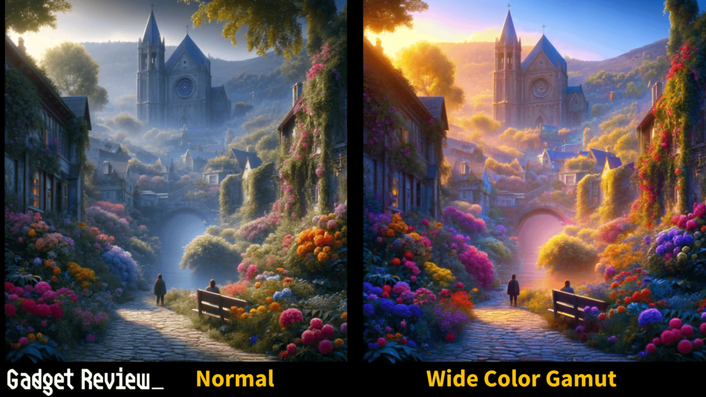 standard image vs wide color gamut