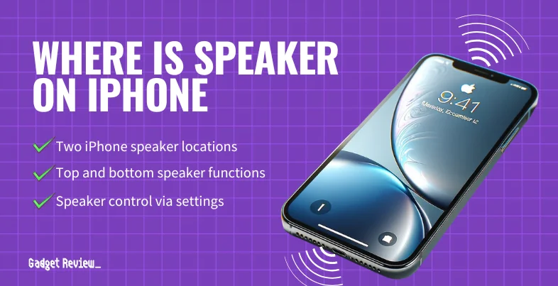 where is speaker on iphone guide