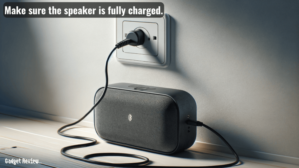 wireless bluetooth speaker plugged into a power outlet