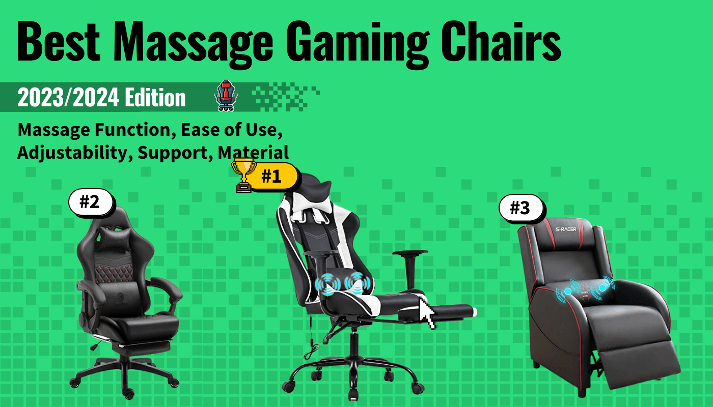 best massage gaming chair featured image that shows the top three best gaming chair models