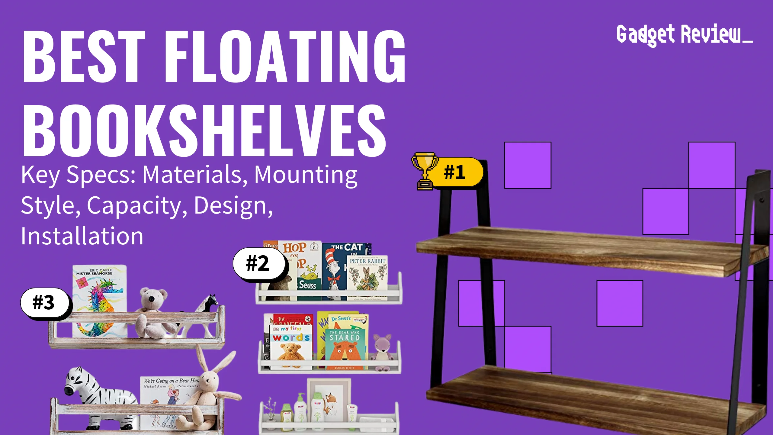5” Small Floating Shelf, Adhesive & Screw in, for Bluetooth Speakers, Cameras, Plants, Books, Toys & More, Universal Shelves, Easy to Install