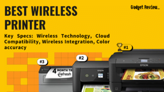 best wireless printer featured image that shows the top three best printer models
